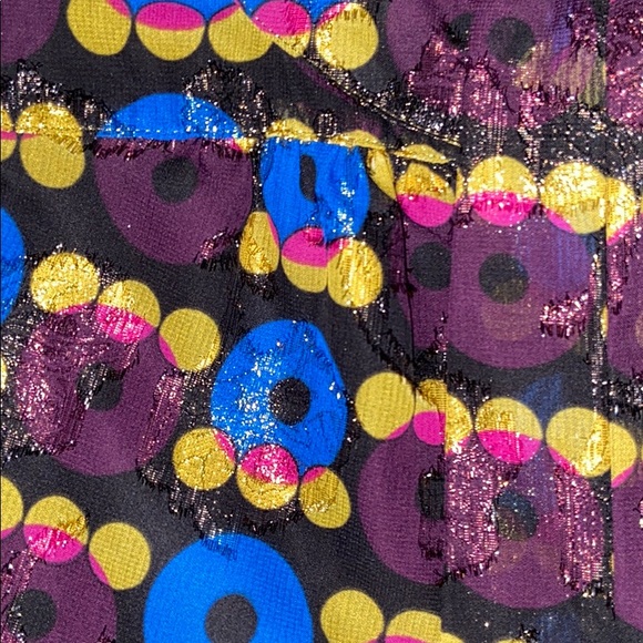 XS ANNA SUI Target Circle Dress 20th Anniversary Collection Blue Purple Yellow - Picture 6 of 7